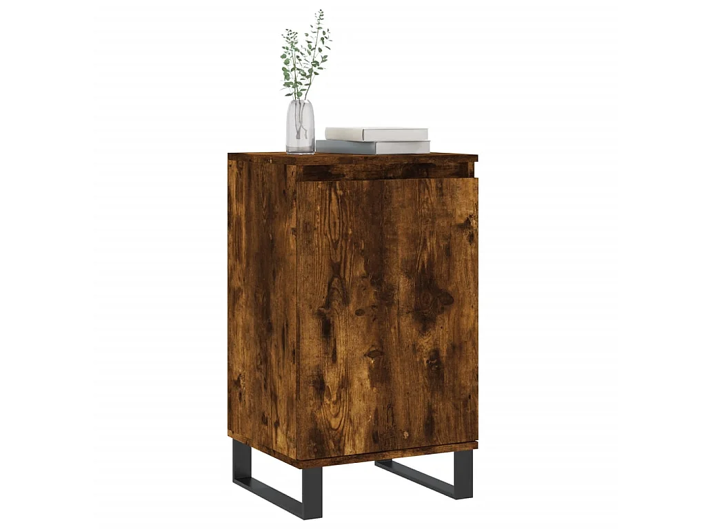 Buffet chêne fumé 40x35x70 cm bois d'ingénierie