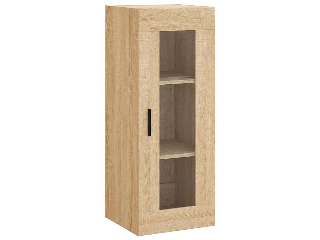Hoge kast 34,5x34x180 cm bewerkt hout sonoma eikenkleurig