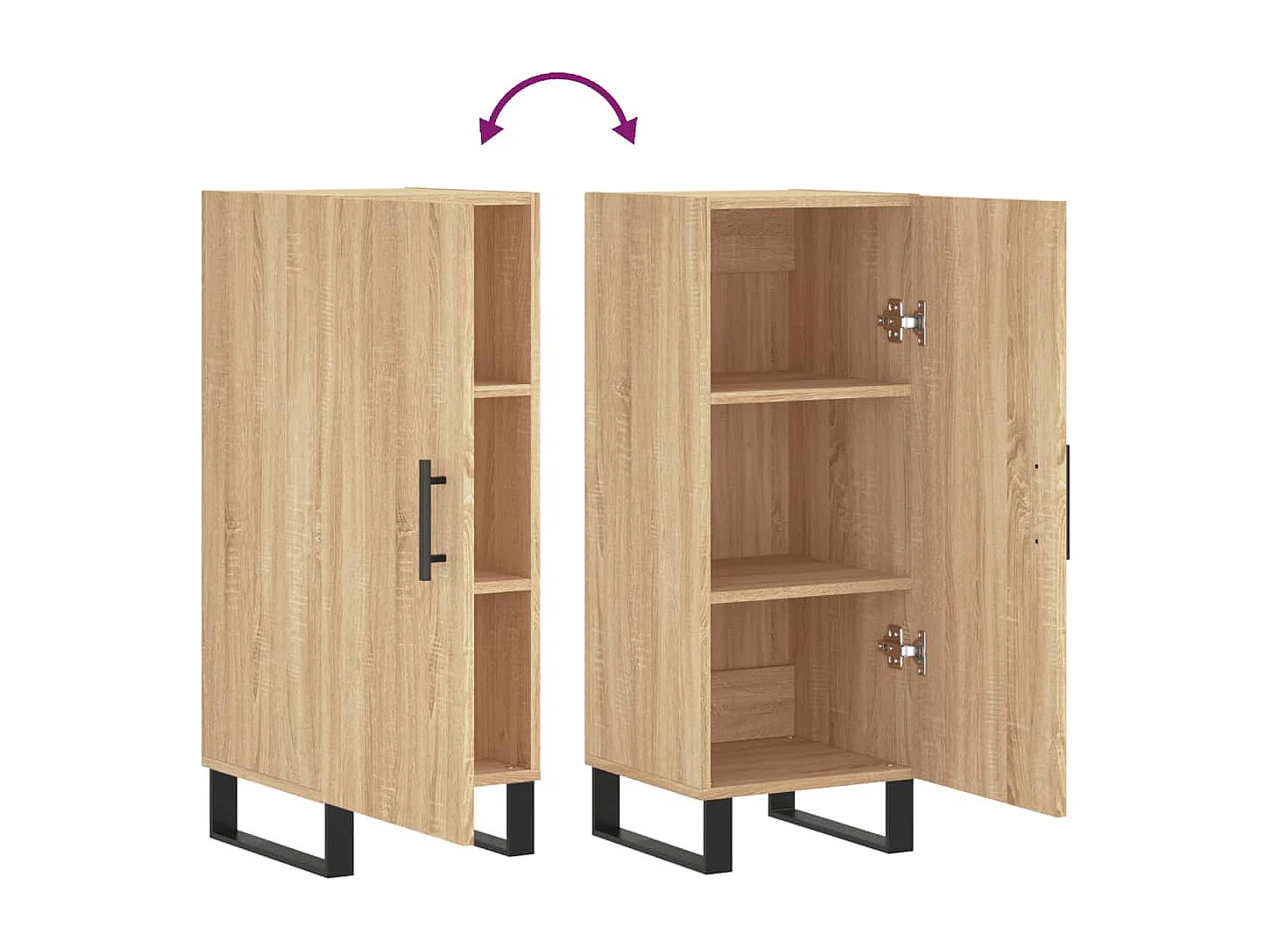 Sideboard Sonoma-Eiche 34,5x34x90 cm Holzwerkstoff