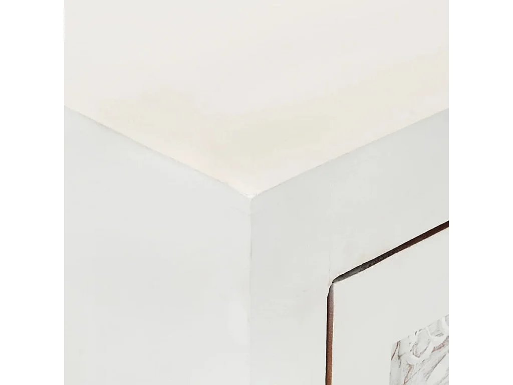 Buffet blanc 55x30x90 cm bois massif d'acacia