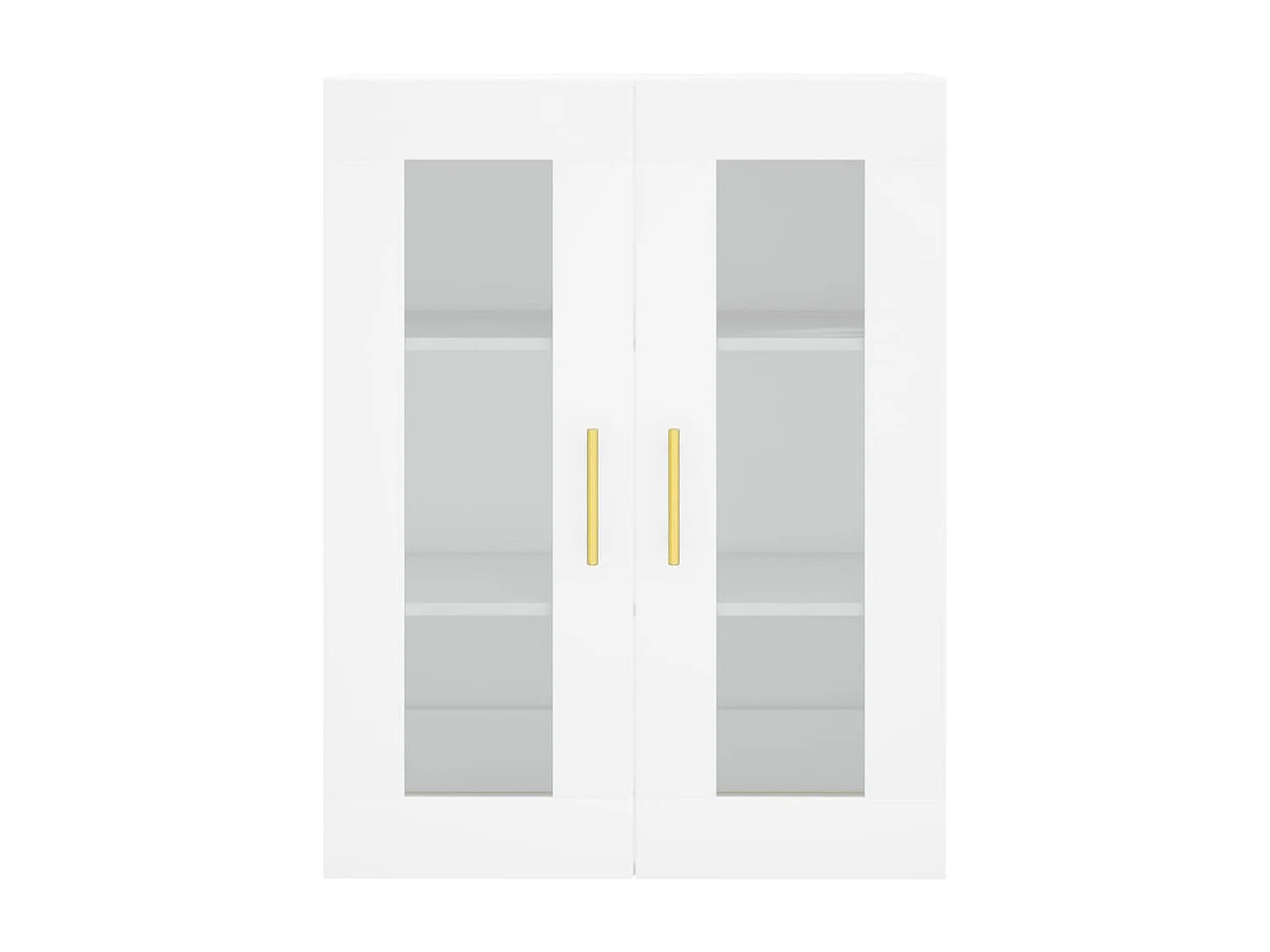 Credenza Bianca 69,5x34x180 cm in Legno Multistrato