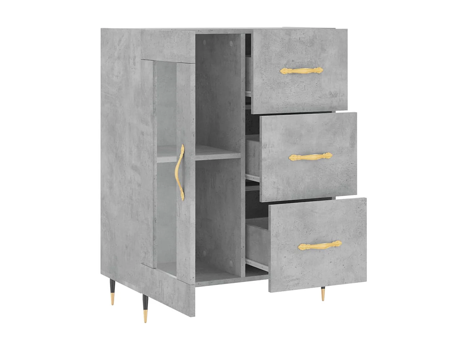 Sideboard Betongrau 69,5x34x90 cm Holzwerkstoff