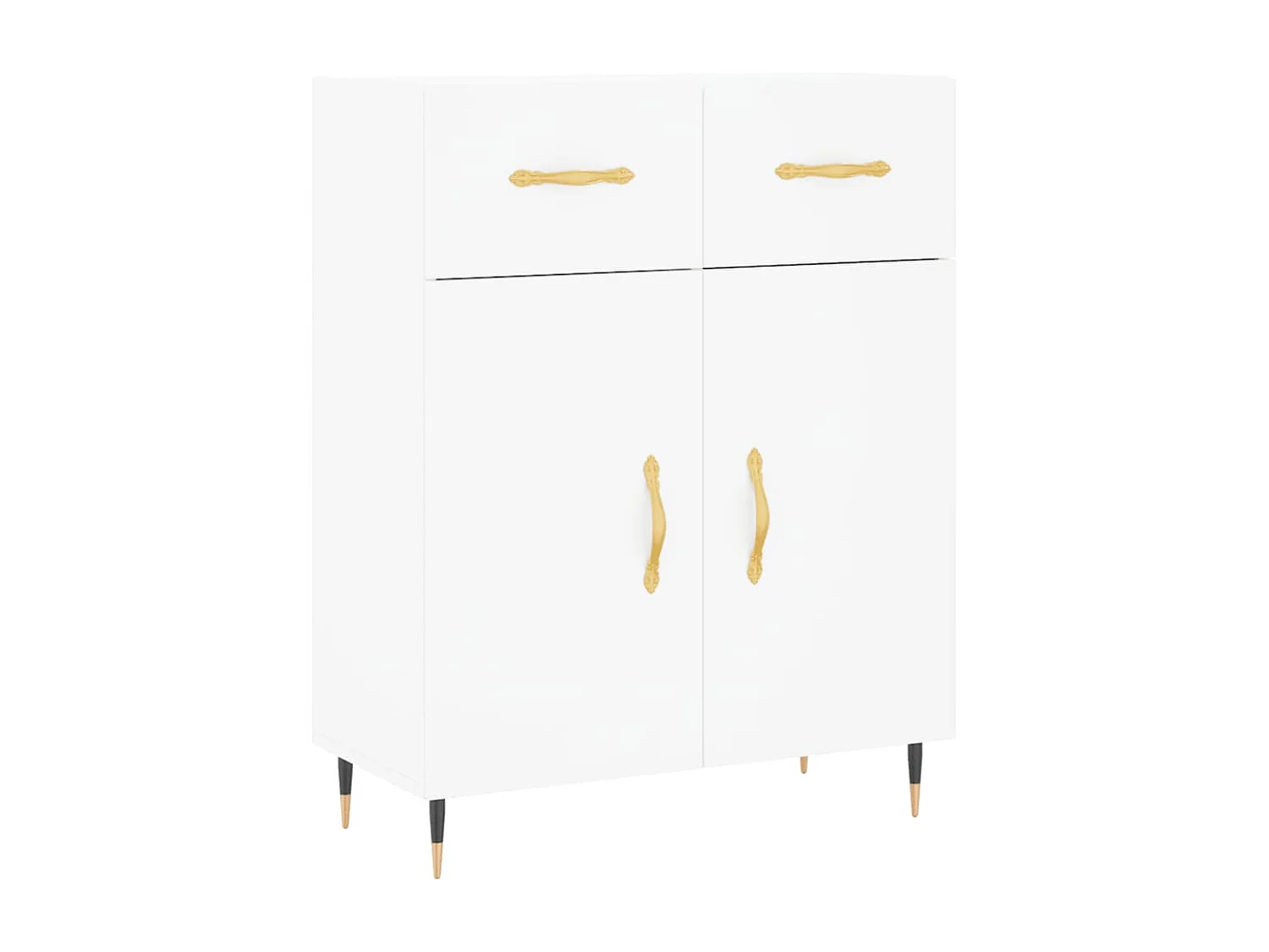 Buffet blanc 69,5x34x90 cm bois d'ingénierie