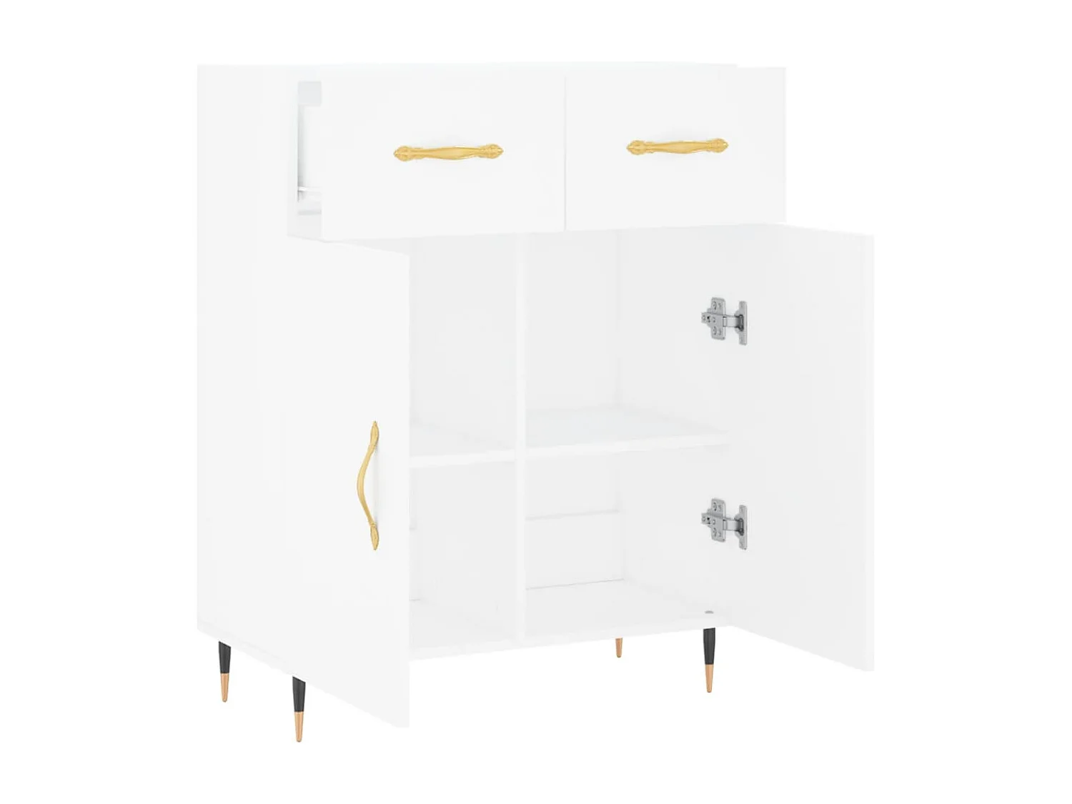 Buffet blanc 69,5x34x90 cm bois d'ingénierie