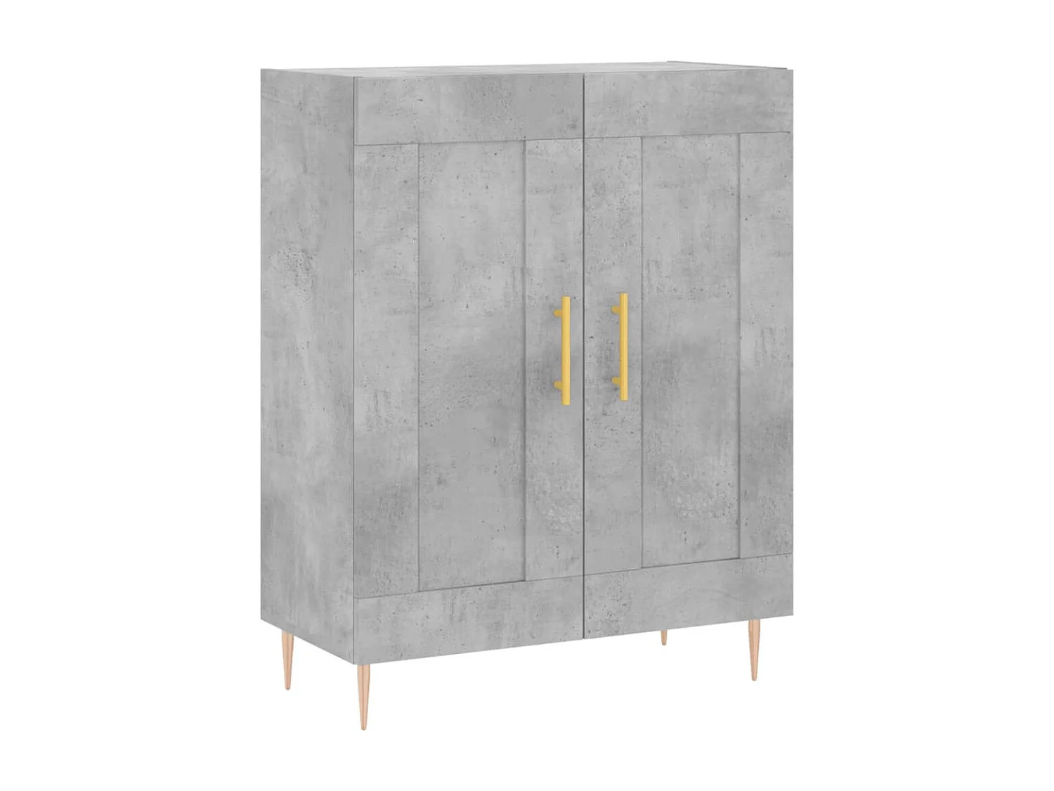 Aparador alto madera contrachapada gris hormigón 69,5x34x180 cm