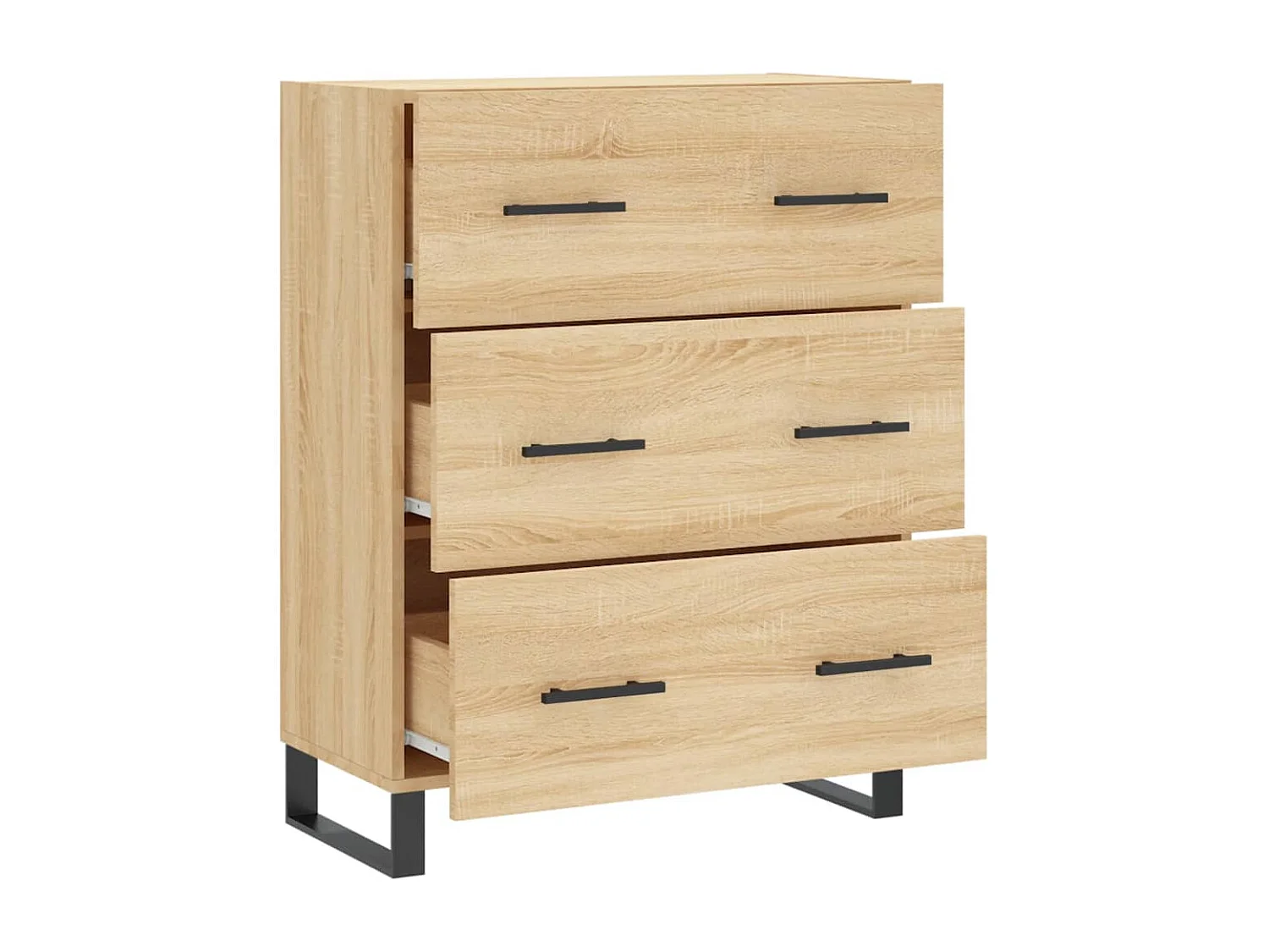 Buffet chêne sonoma 69,5x34x90 cm bois d'ingénierie