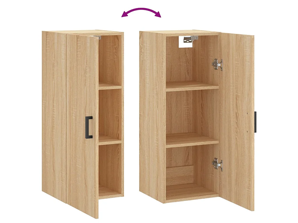 Bovenkast 34,5x34x90 cm sonoma eikenkleurig