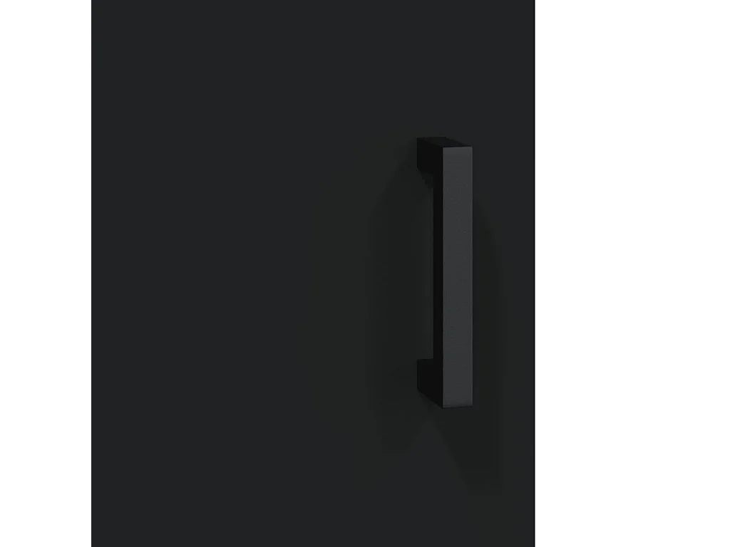 Buffet haut noir 69,5x31x115 cm bois d'ingénierie