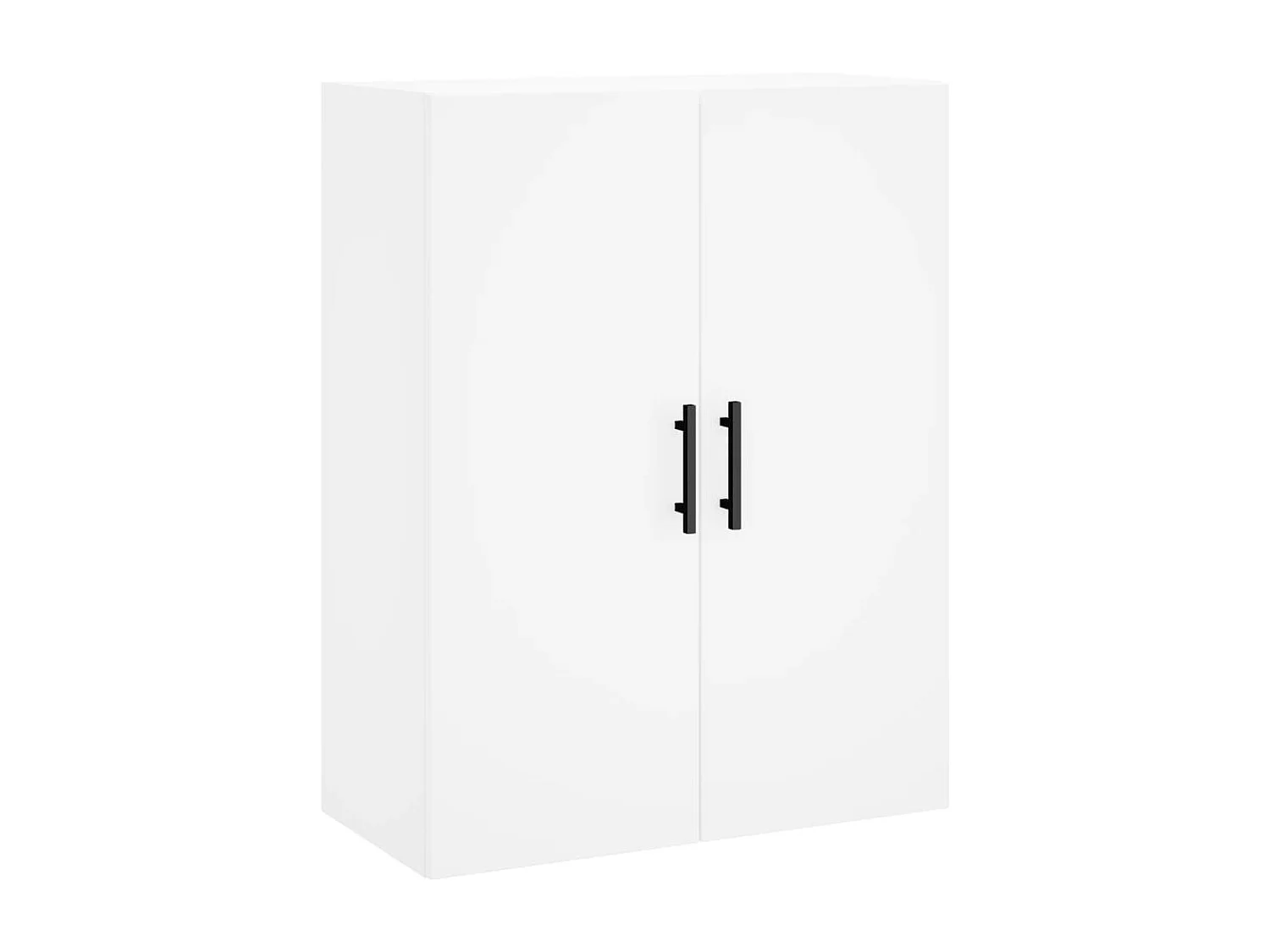 Credenza Bianca 69,5x34x180 cm in Legno Multistrato