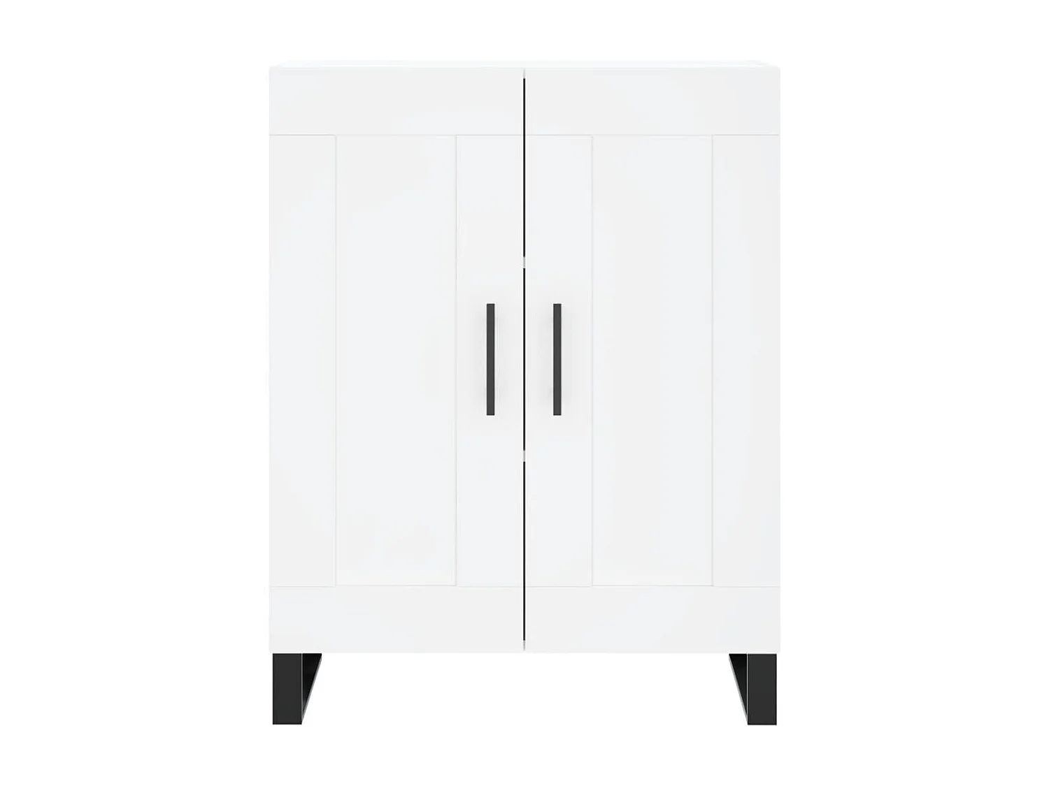 Credenza Bianca 69,5x34x180 cm in Legno Multistrato