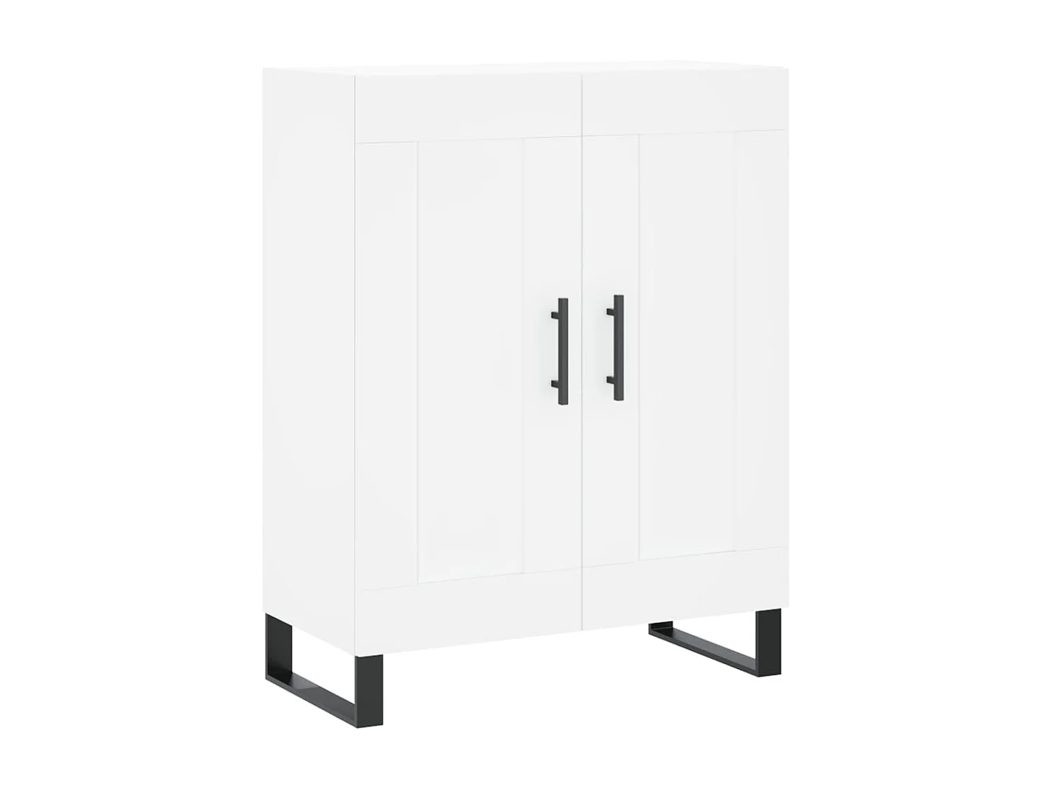 Buffet haut Blanc 69,5x34x180 cm Bois d'ingénierie