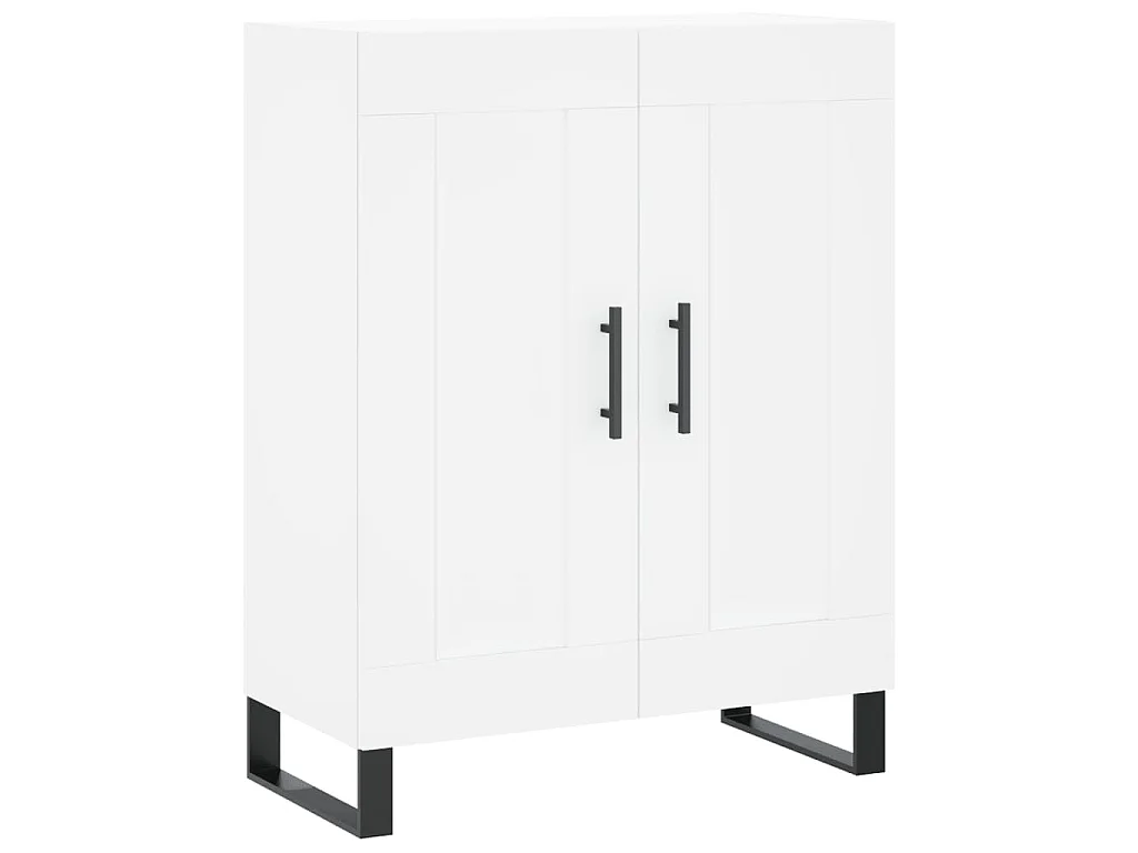 Buffet haut Blanc 69,5x34x180 cm Bois d'ingénierie