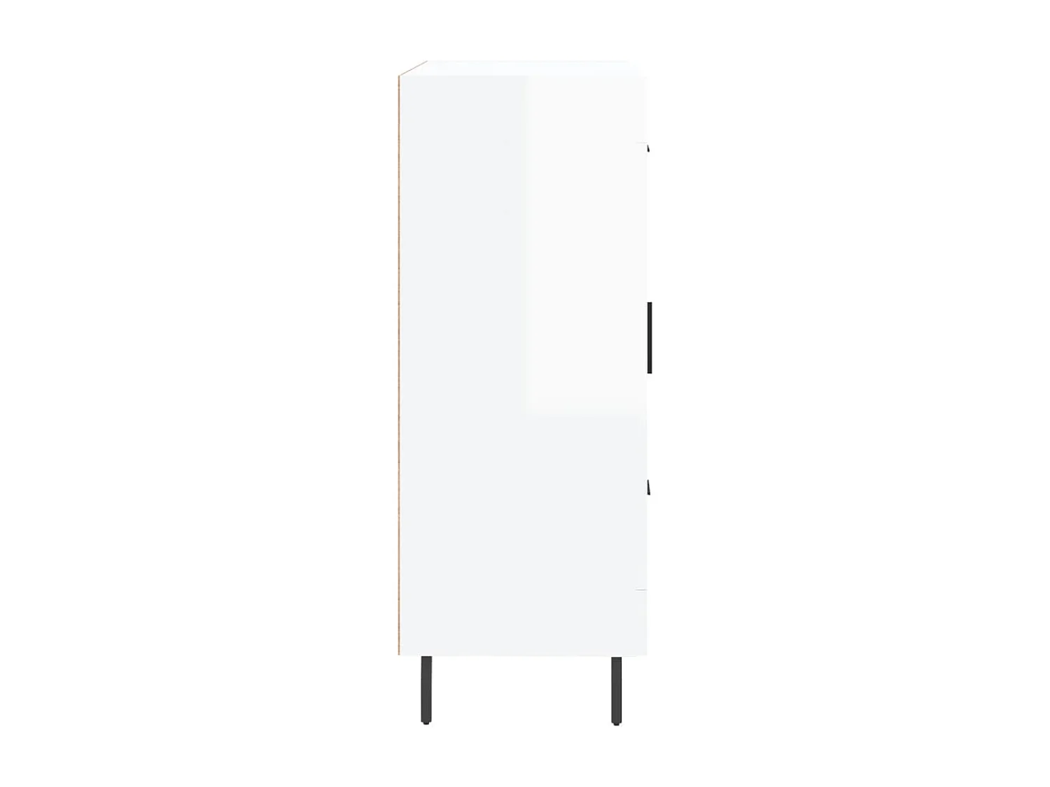 Dressoir 69,5x34x90 cm bewerkt hout hoogglans wit