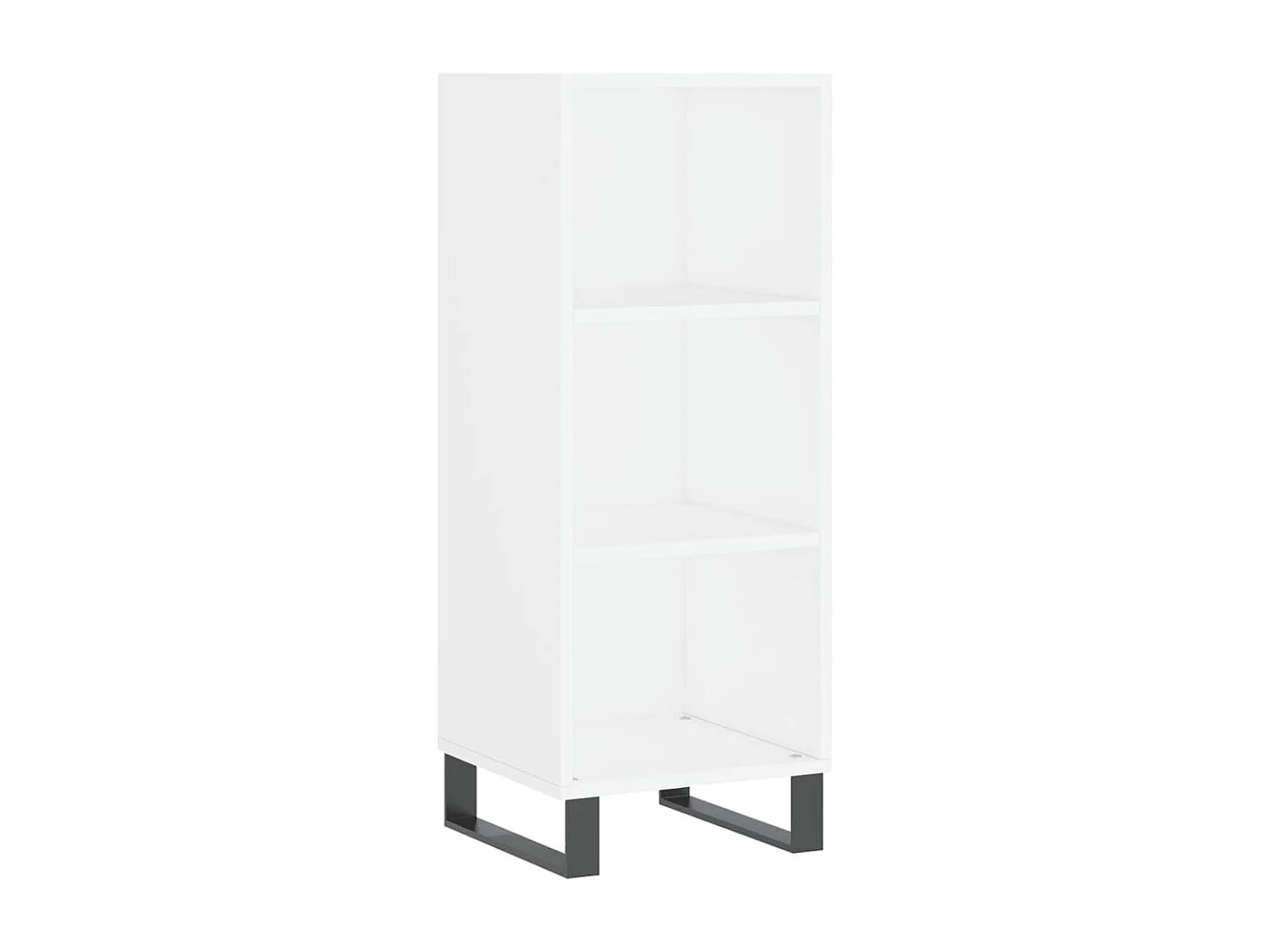 Aparador alto madera contrachapada blanco 34,5x34x180 cm