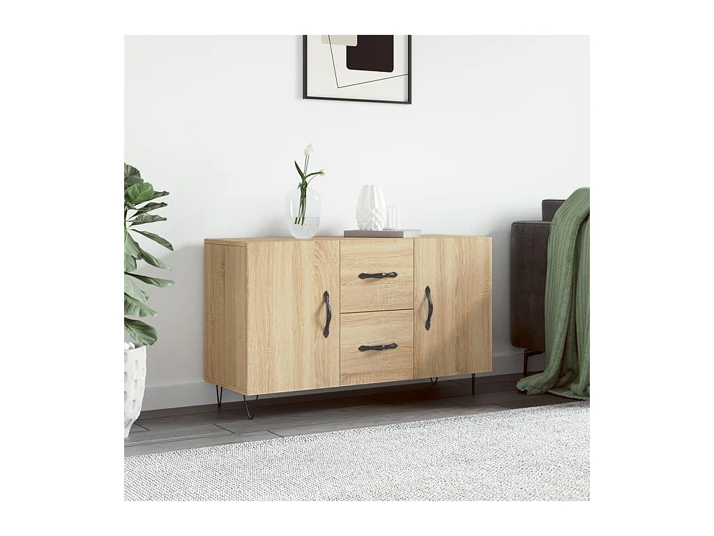 Buffet chêne sonoma 100x36x60 cm bois d'ingénierie