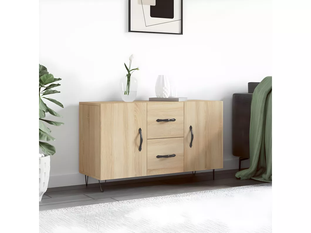 Kauf Unique Sideboard Sonoma-Eiche 100x36x60 cm Holzwerkstoff