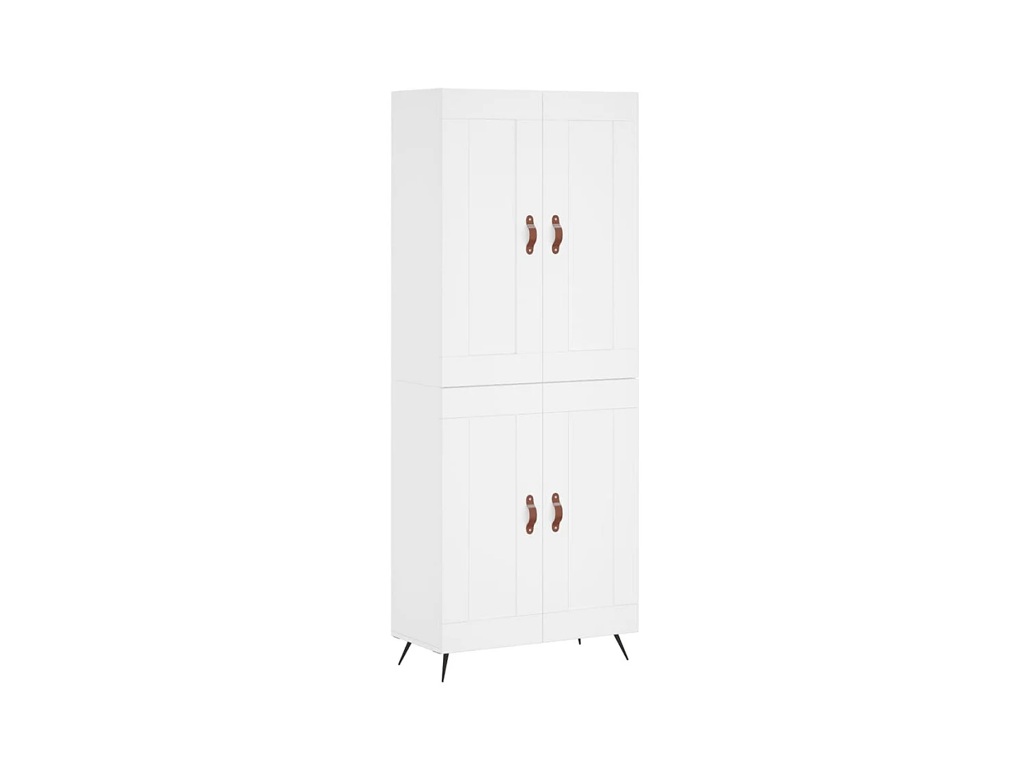 Hoge kast 69,5x34x180 cm bewerkt hout wit