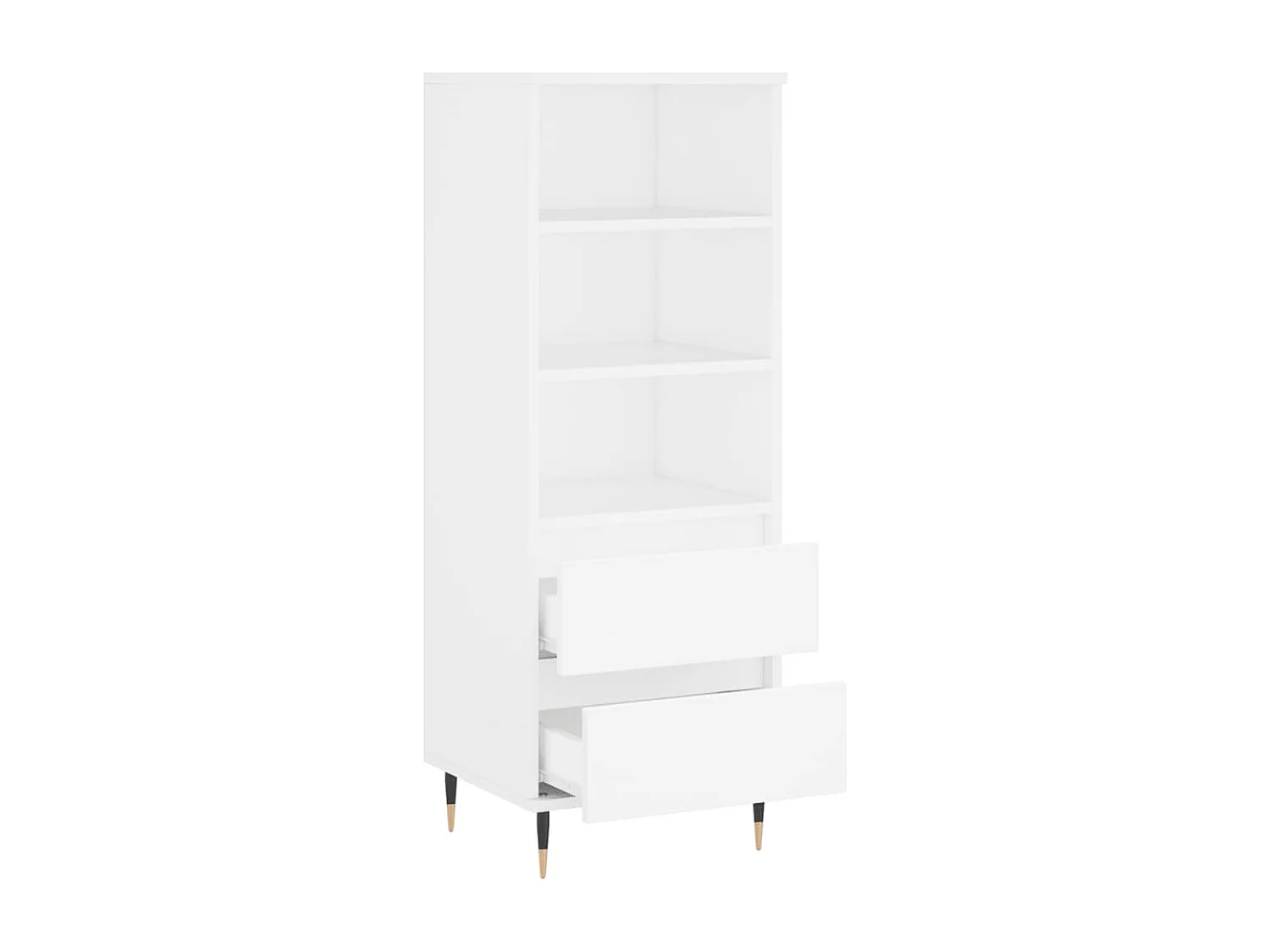 Buffet haut Blanc 40x36x110 cm Bois d'ingénierie