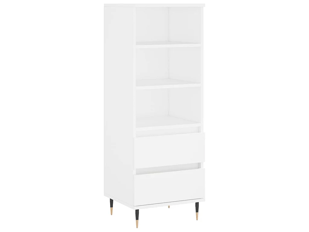 Hoge kast 40x36x110 cm bewerkt hout wit