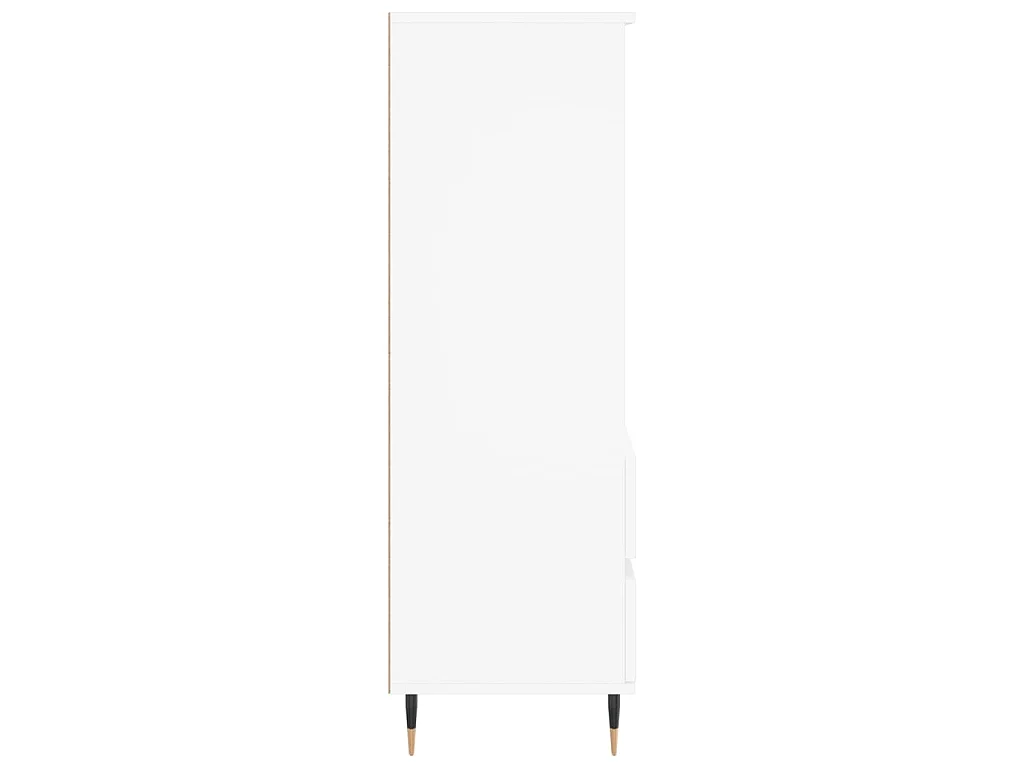 Hoge kast 40x36x110 cm bewerkt hout wit