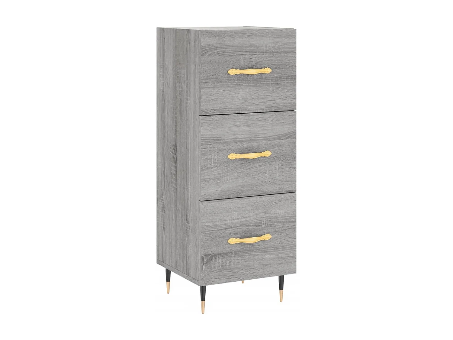 Dressoir 34,5x34x90 cm bewerkt hout grijs sonoma eikenkleurig