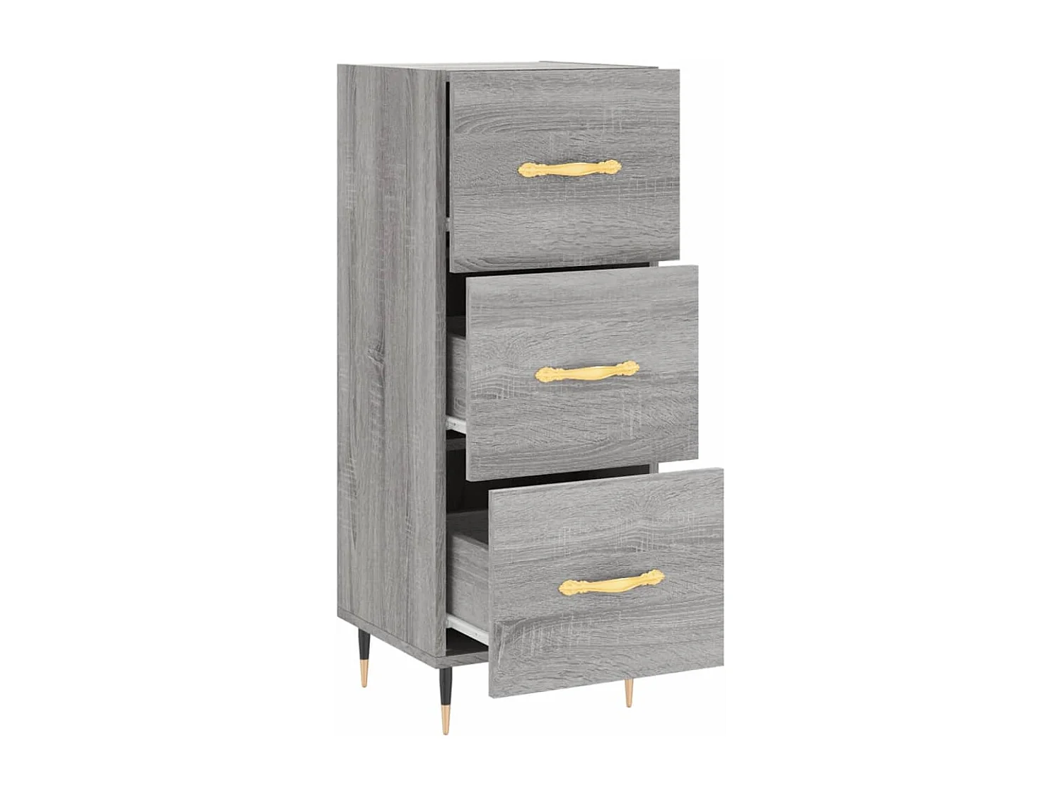 Dressoir 34,5x34x90 cm bewerkt hout grijs sonoma eikenkleurig