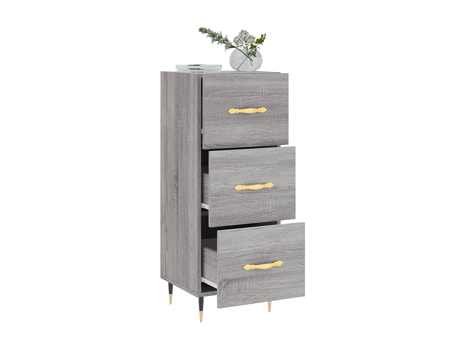 Sideboard Grau Sonoma 34,5x34x90 cm Holzwerkstoff