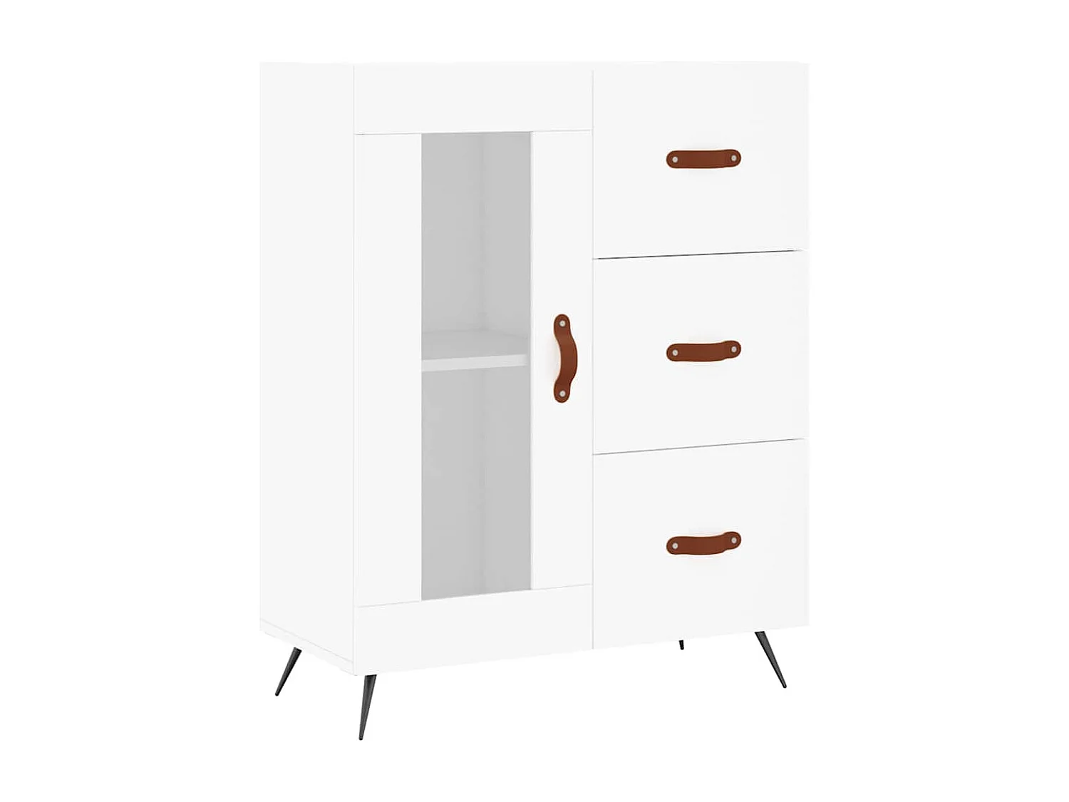 Buffet blanc 69,5x34x90 cm bois d'ingénierie