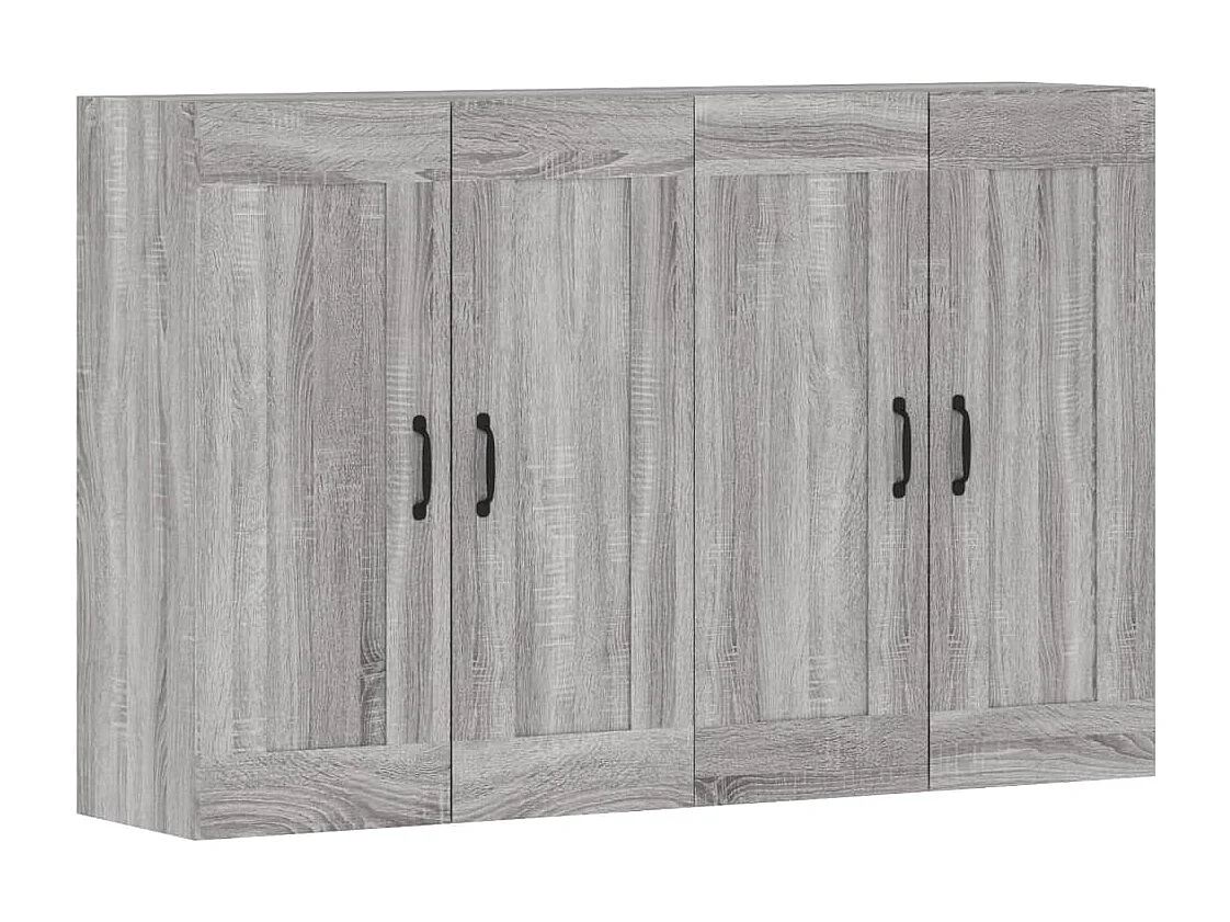 Armoires murales 2 pcs sonoma gris bois d'ingénierie