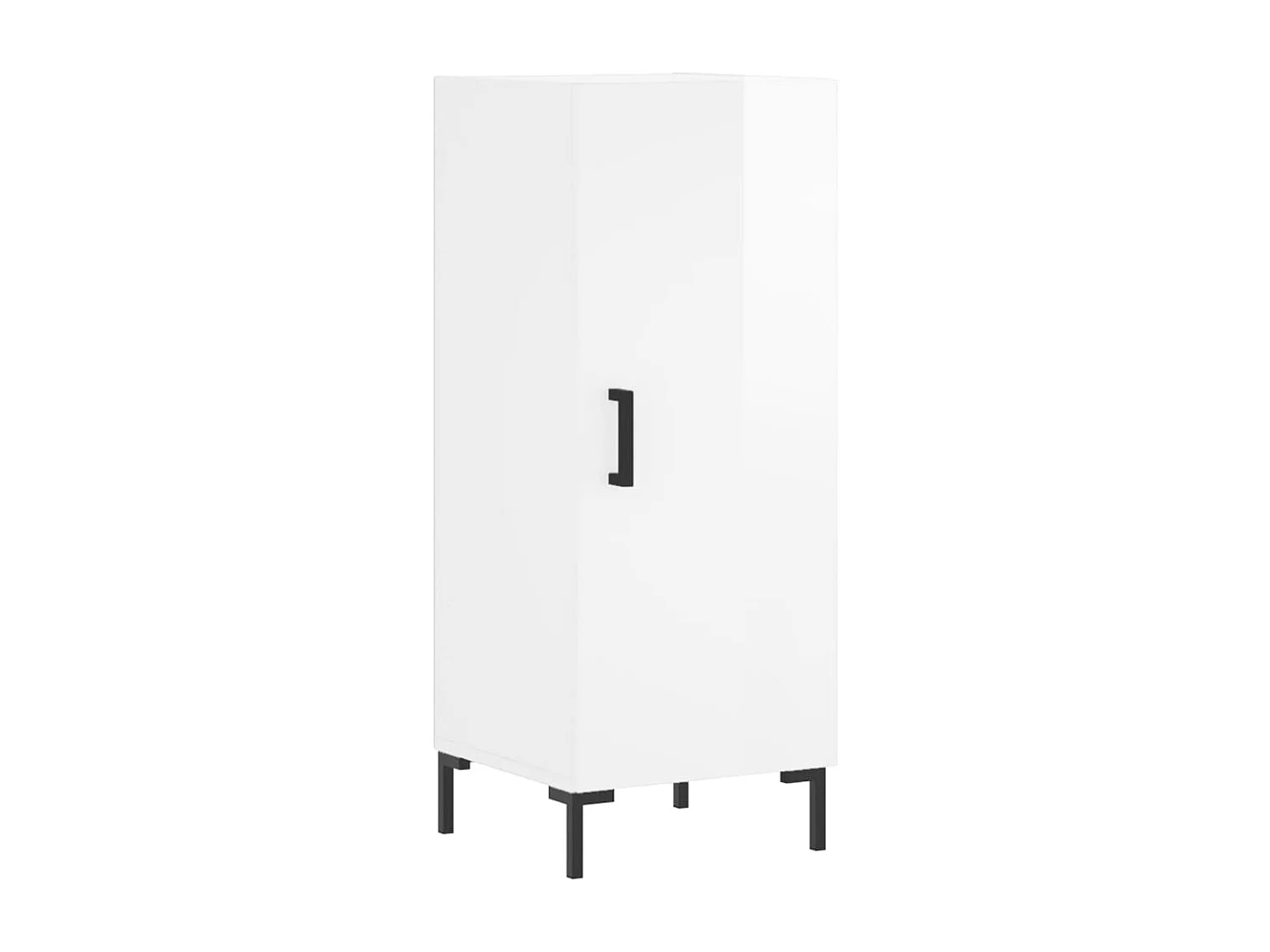 Highboard Hochglanz-Weiß 34,5x34x180 cm Holzwerkstoff