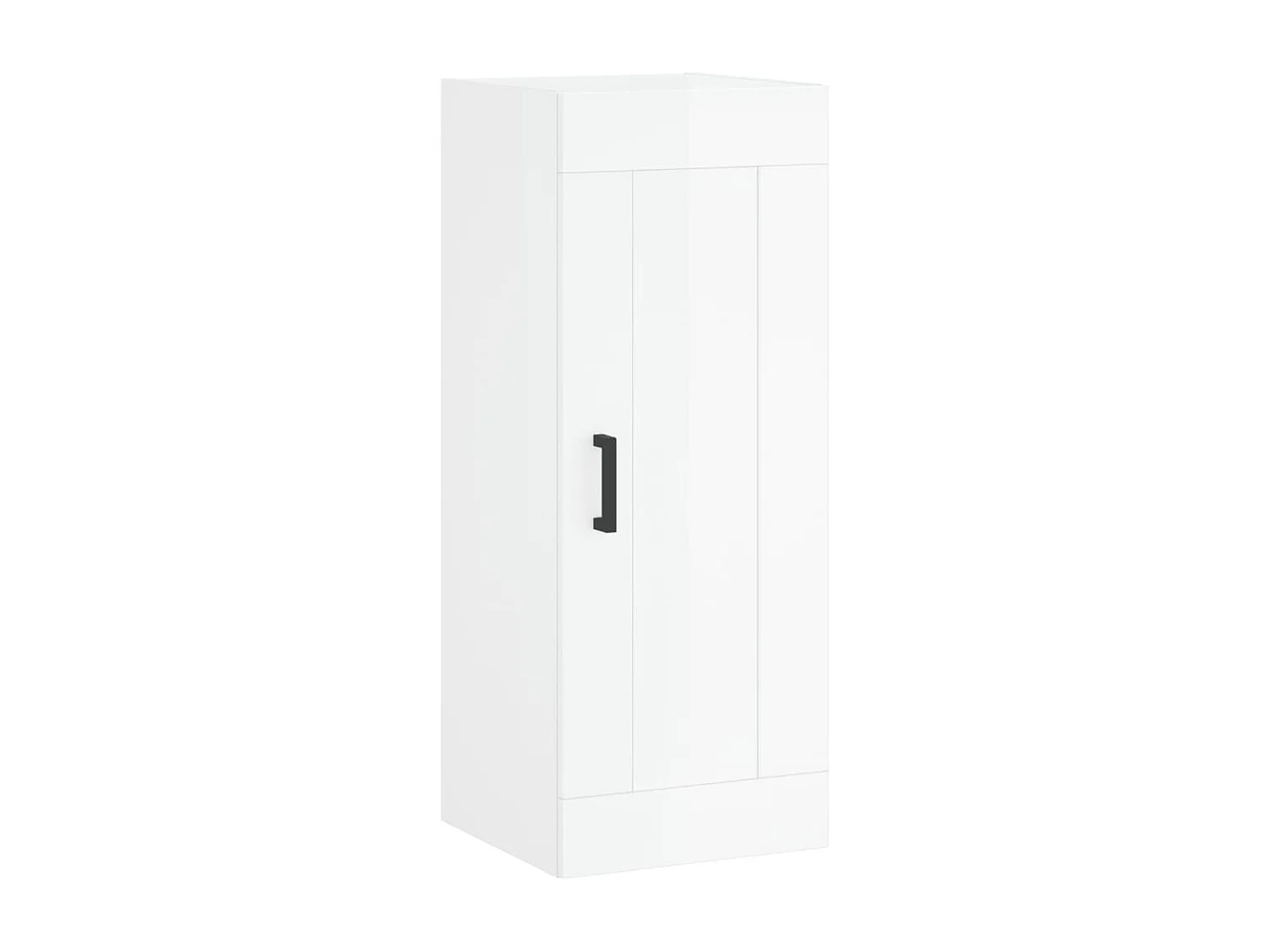 Highboard Hochglanz-Weiß 34,5x34x180 cm Holzwerkstoff