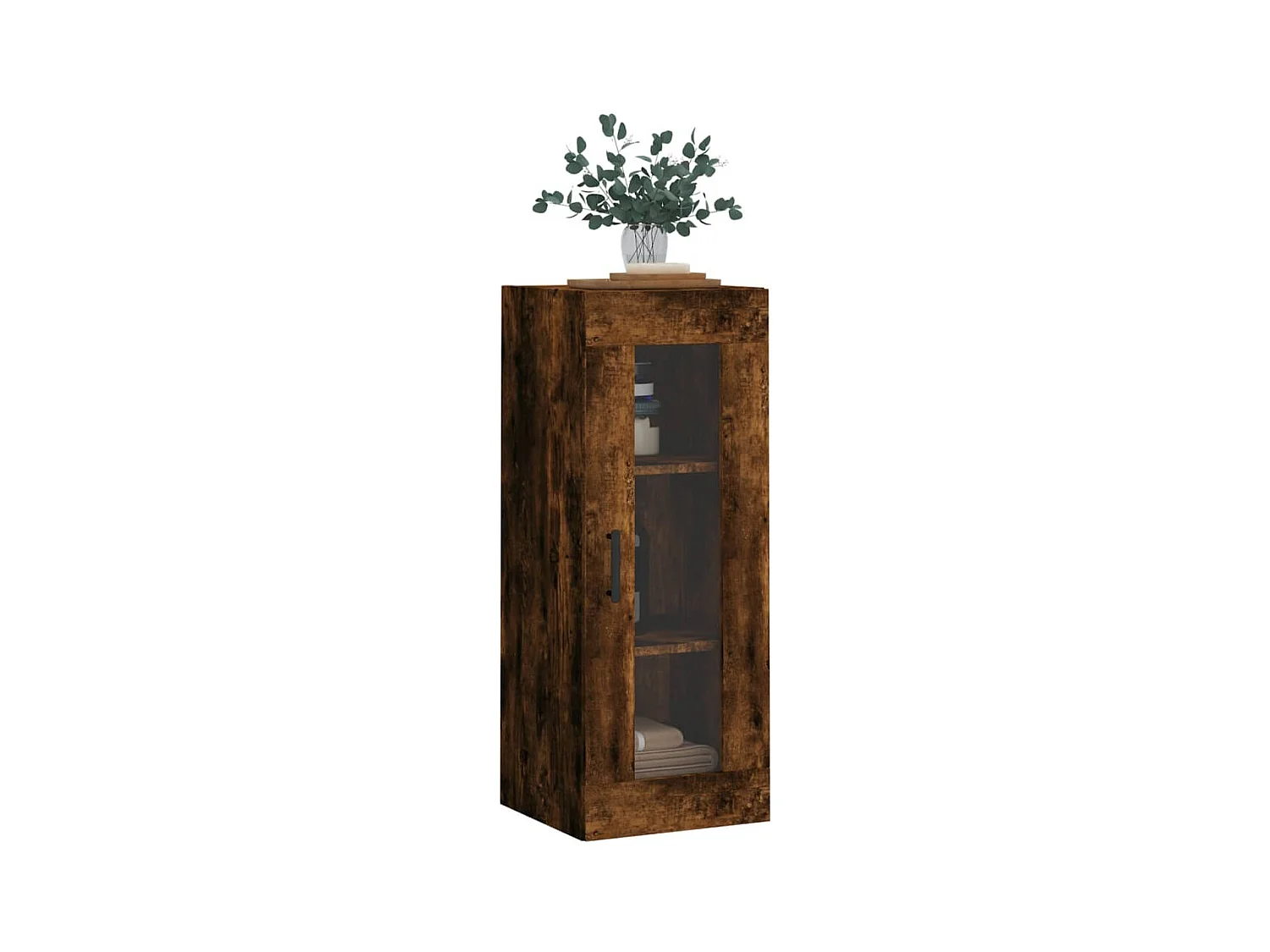 Armoire murale chêne fumé 34,5x34x90 cm