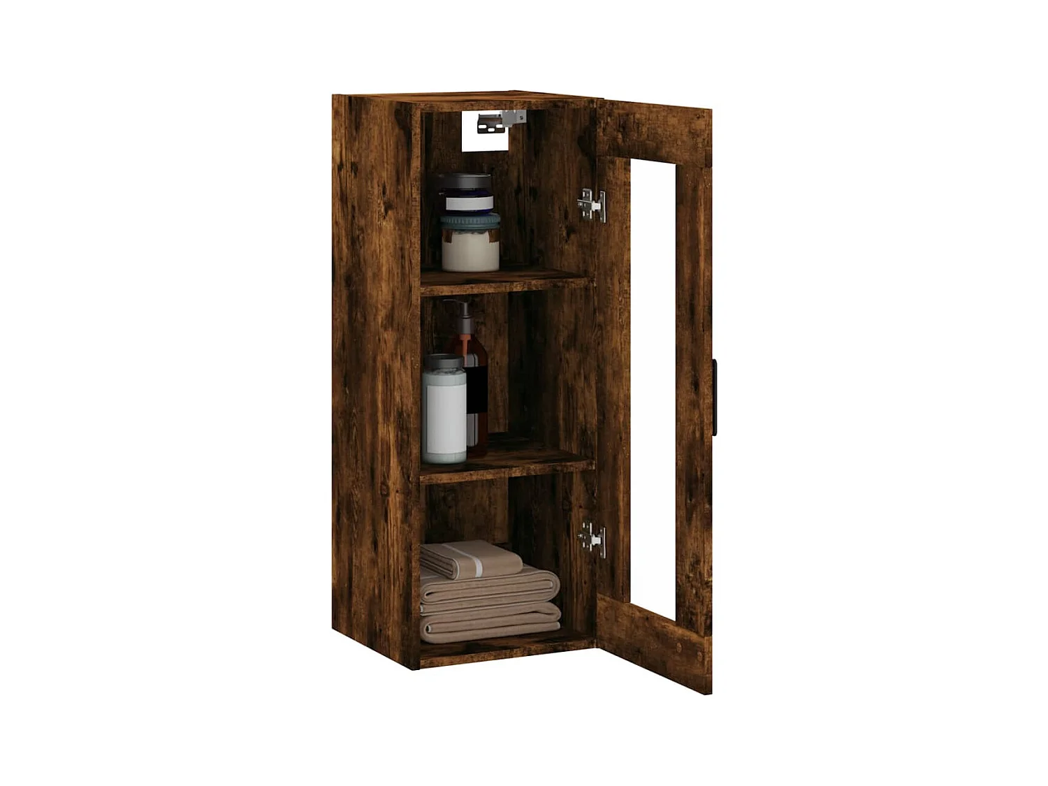 Armoire murale chêne fumé 34,5x34x90 cm