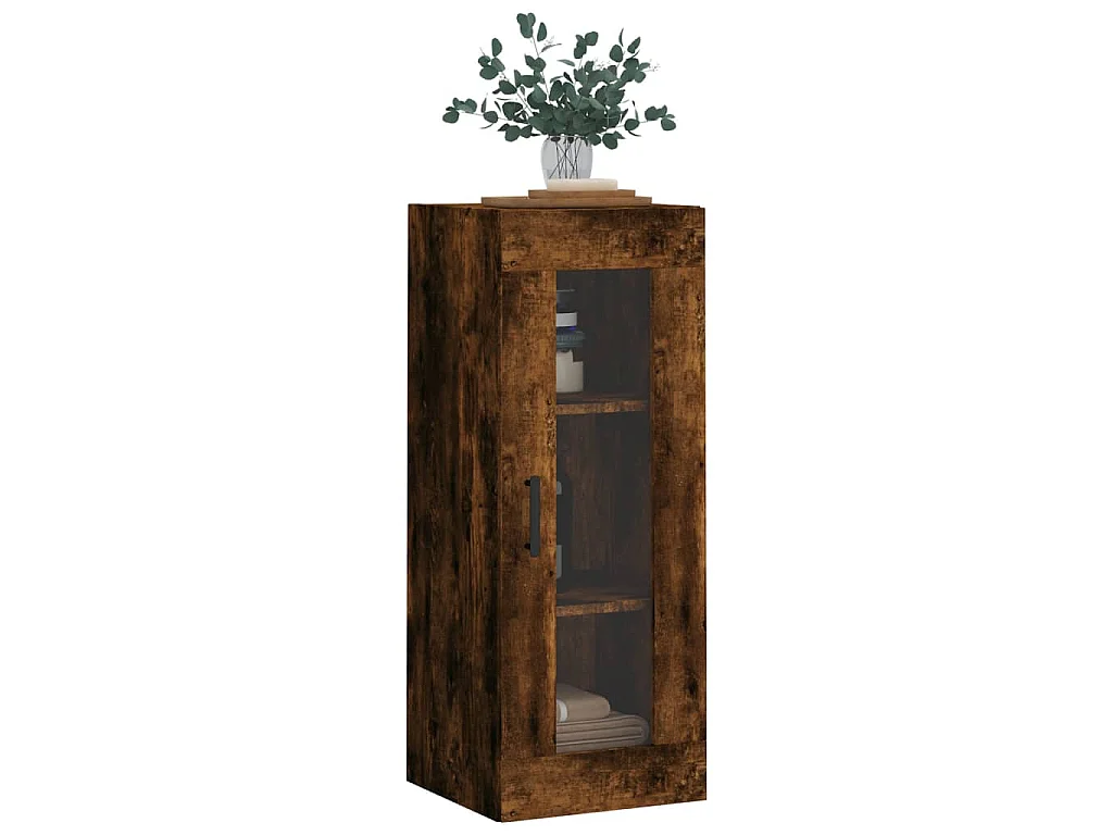 Armoire murale chêne fumé 34,5x34x90 cm