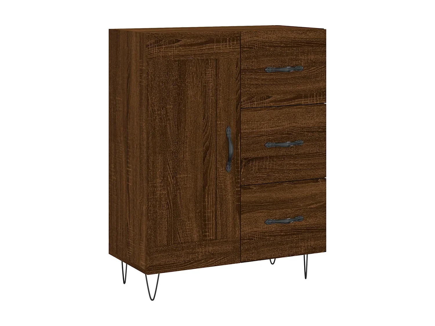 Armário alto 69,5x34x180cm madeira processada carvalho castanho