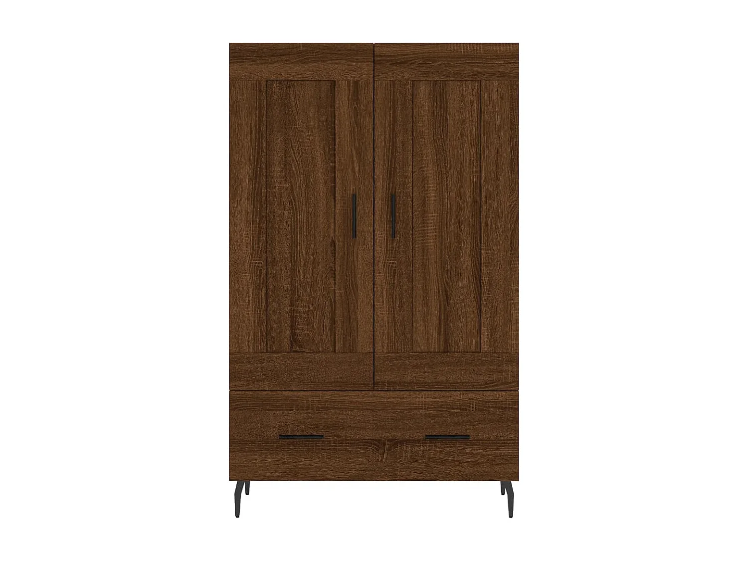 Buffet haut chêne marron 69,5x31x115 cm bois d'ingénierie