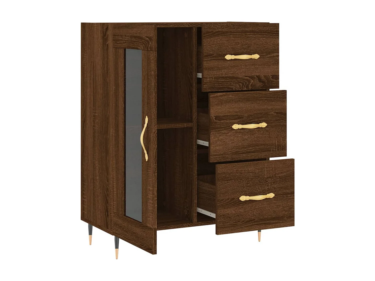 Sideboard Braun Eichen-Optik 69,5x34x90 cm Holzwerkstoff