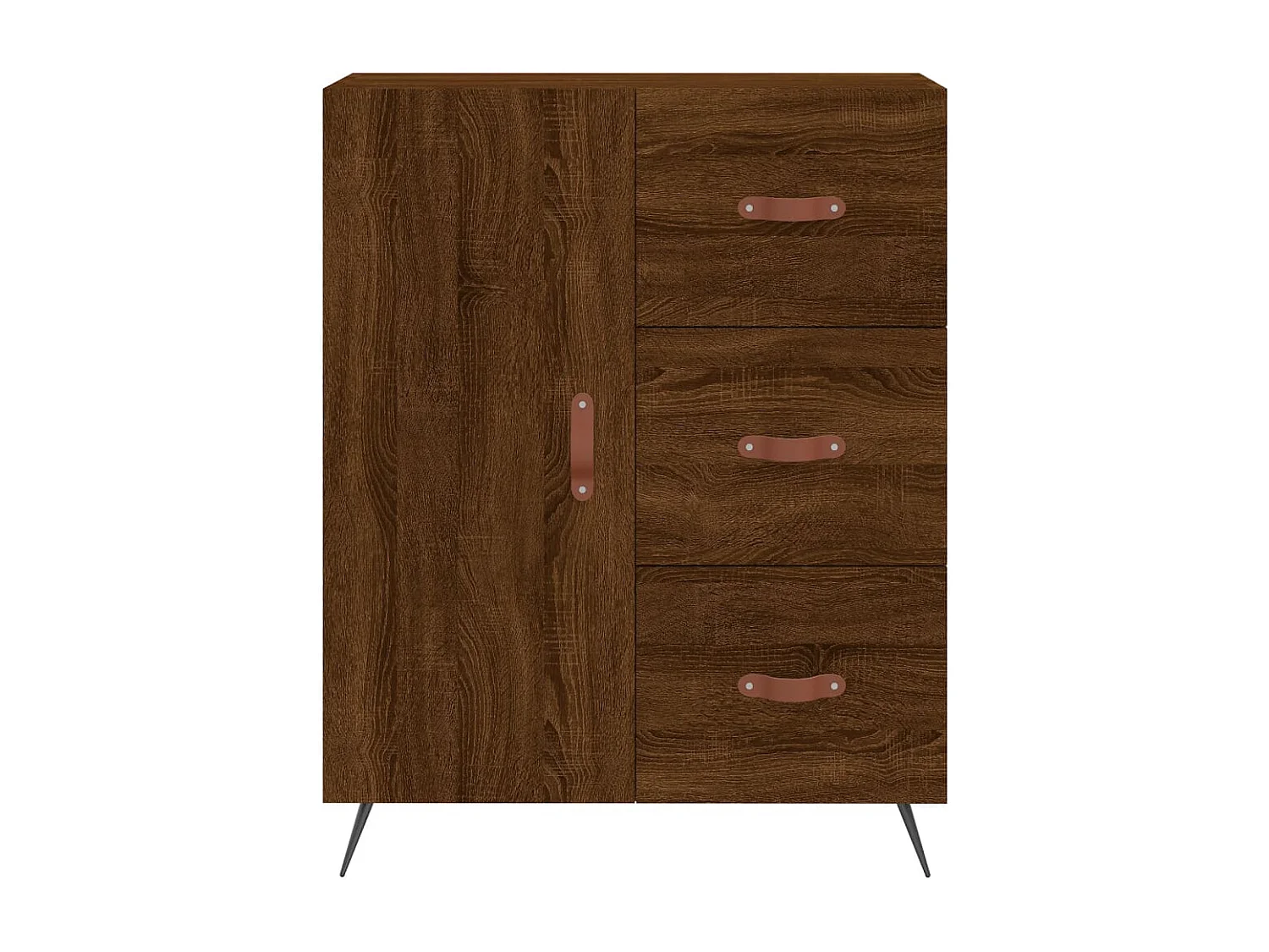 Dressoir 69,5x34x90 cm bewerkt hout bruin eikenkleur