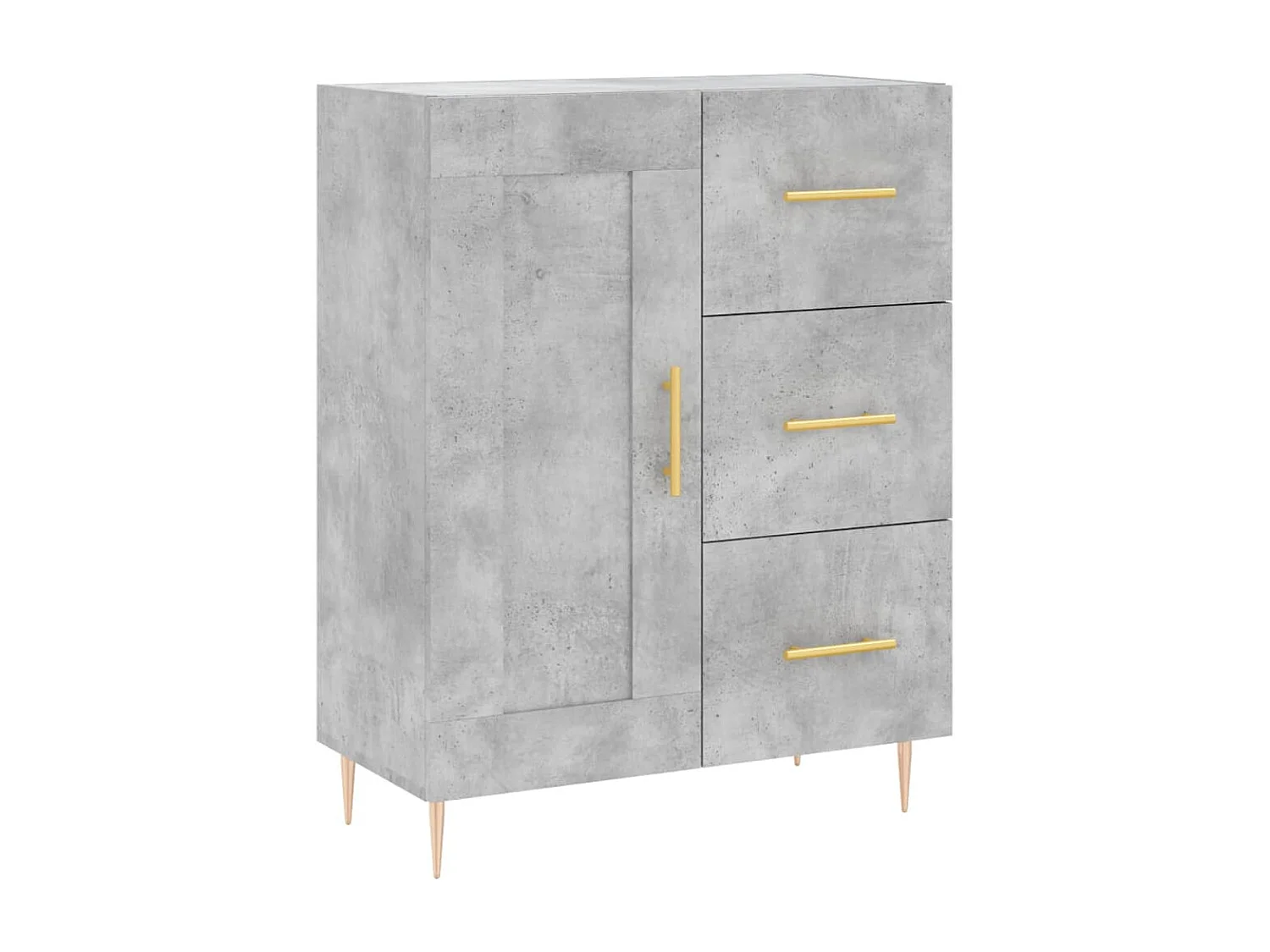 Aparador 69,5x34x90 cm madeira processada cinza cimento