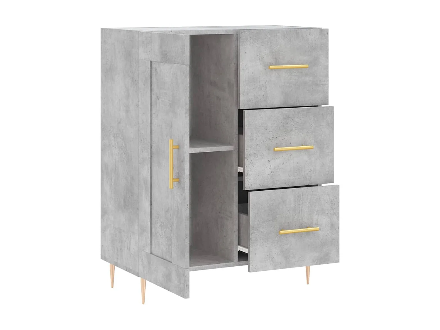 Aparador 69,5x34x90 cm madeira processada cinza cimento