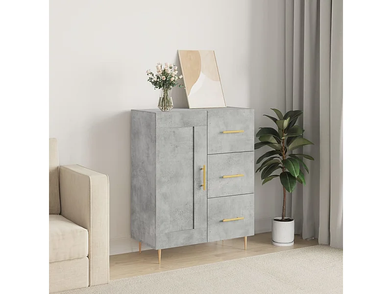 Sideboard Betongrau 69,5x34x90 cm Holzwerkstoff