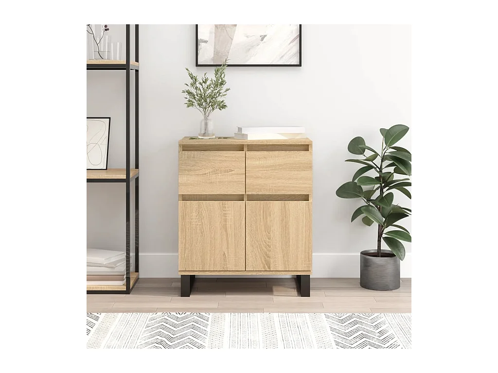 Credenza Rovere Sonoma 60x35x70 cm in Legno Multistrato