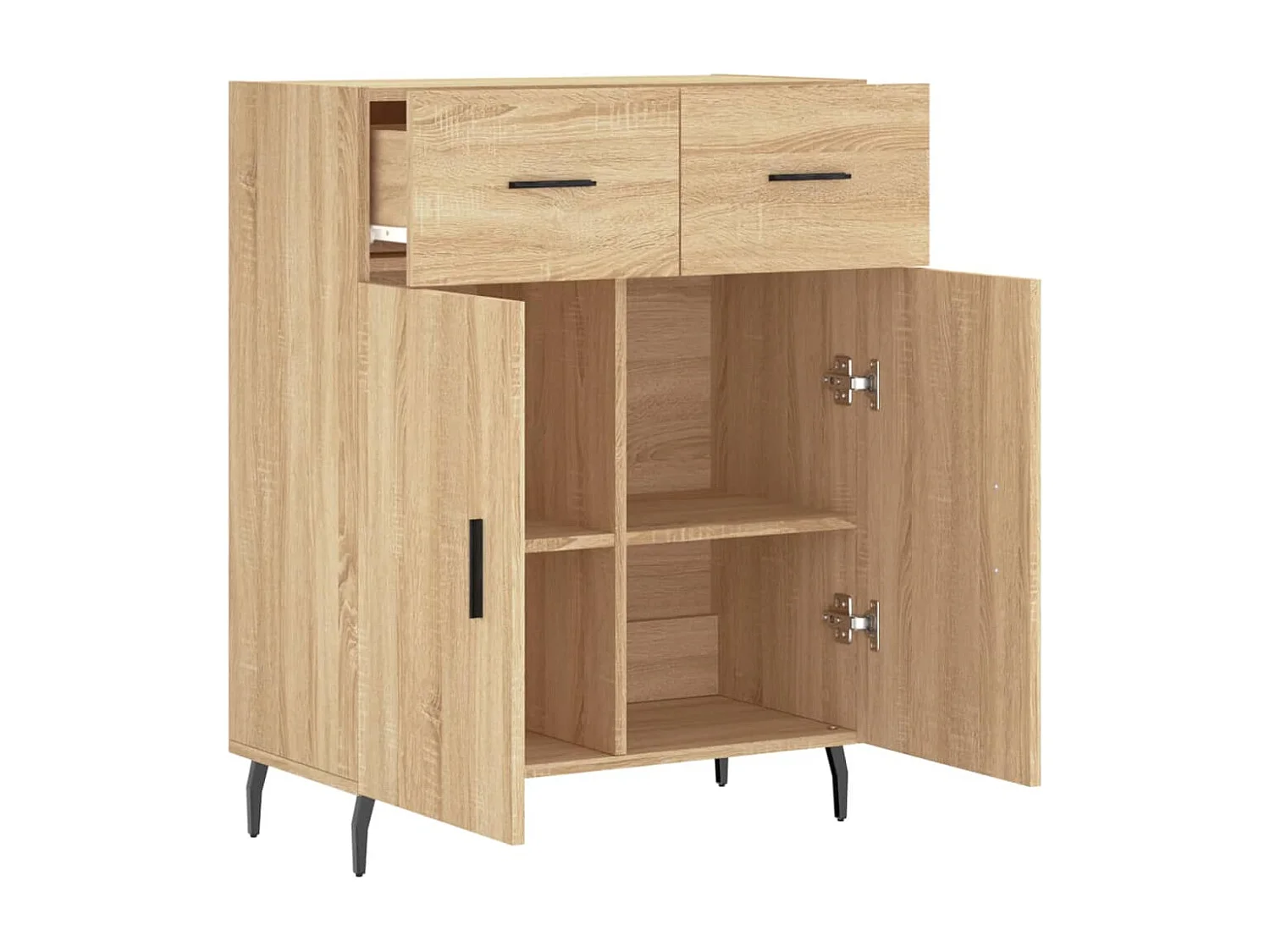 Buffet chêne sonoma 69,5x34x90 cm bois d'ingénierie