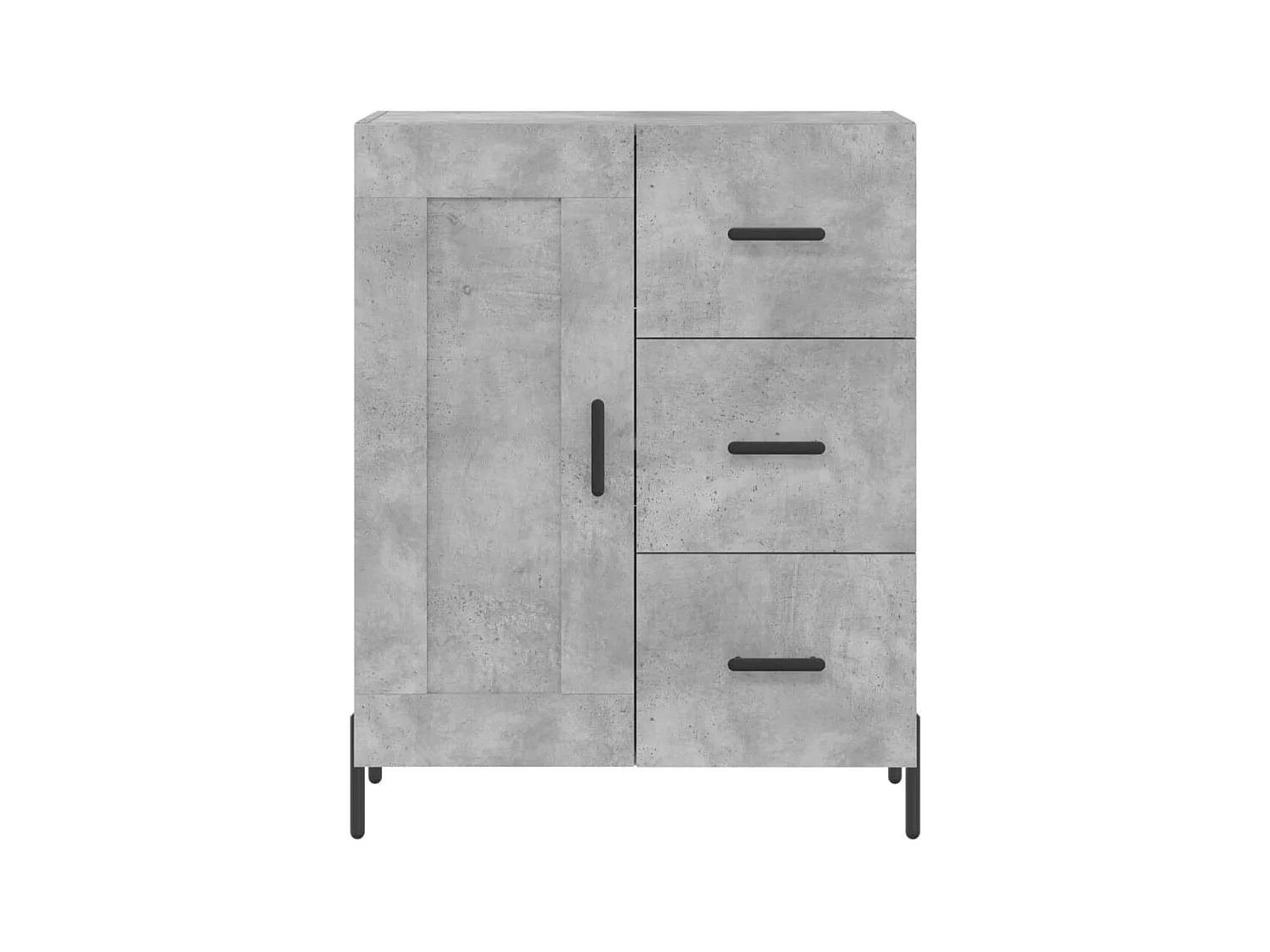 Highboard Betongrau 69,5x34x180 cm Holzwerkstoff