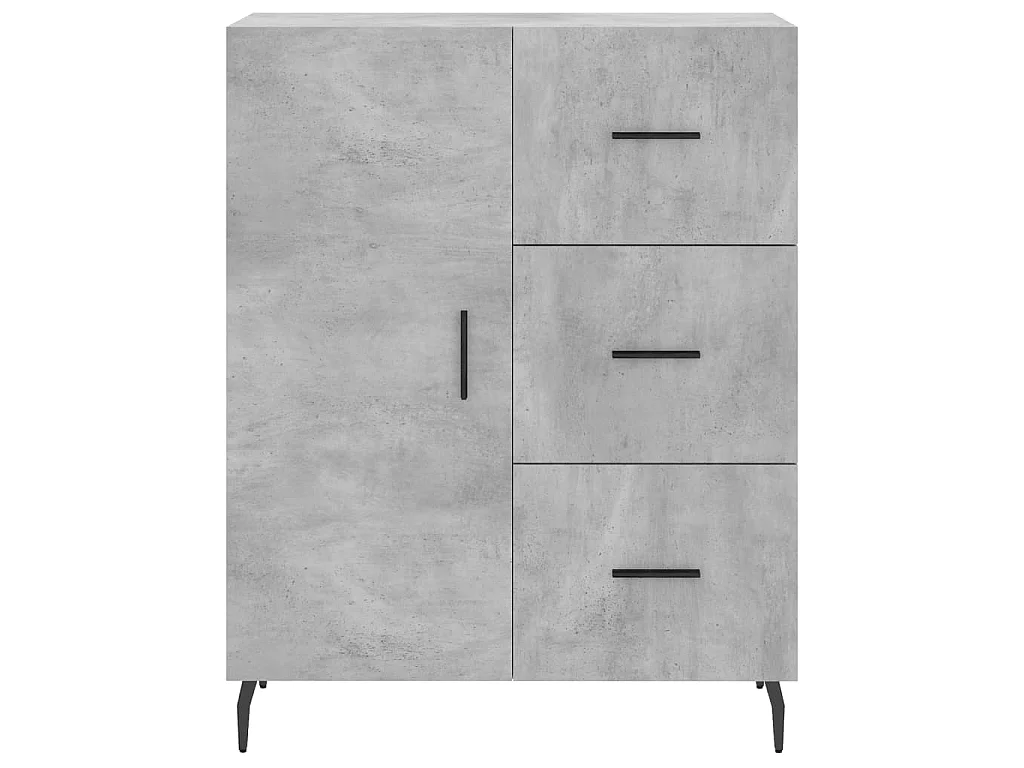 Dressoir 69,5x34x90 cm bewerkt hout betongrijs