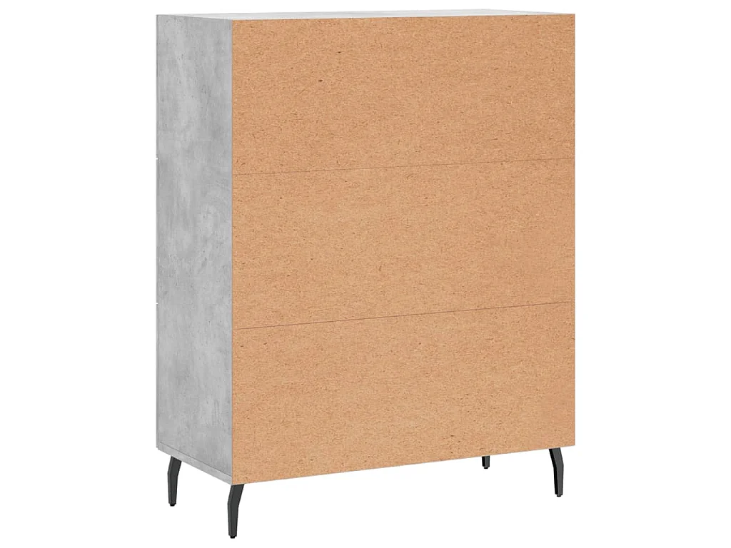 Dressoir 69,5x34x90 cm bewerkt hout betongrijs