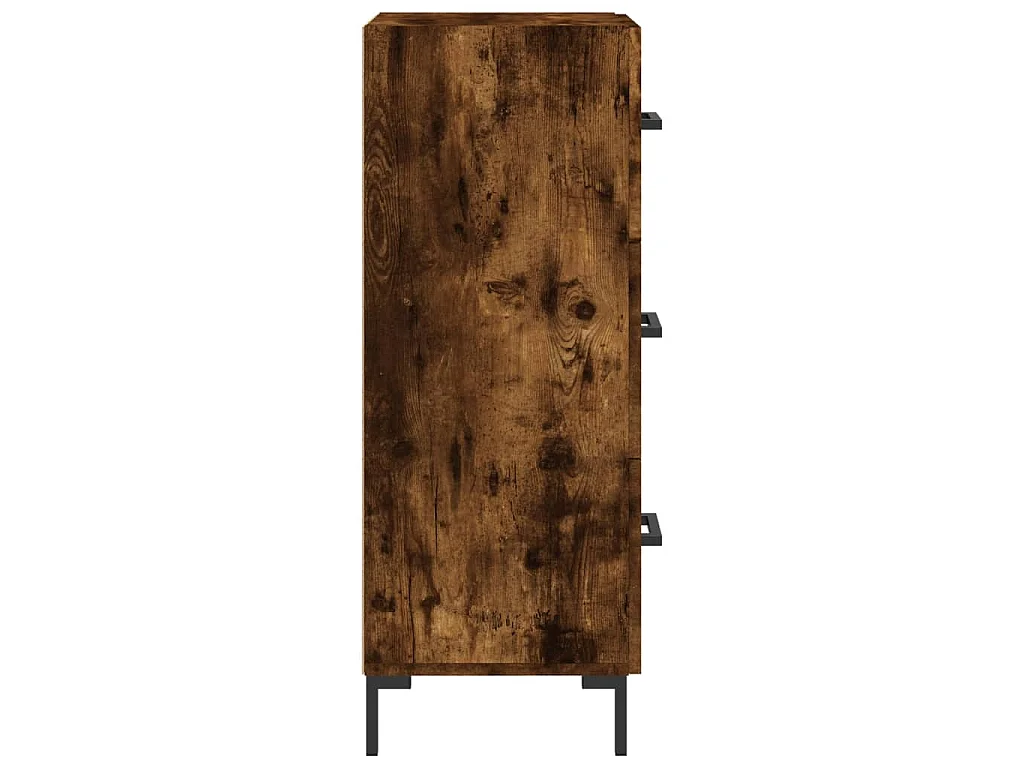 Credenza Rovere Fumo 34,5x34x90 cm in Legno Multistrato