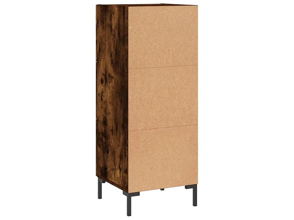 Credenza Rovere Fumo 34,5x34x90 cm in Legno Multistrato