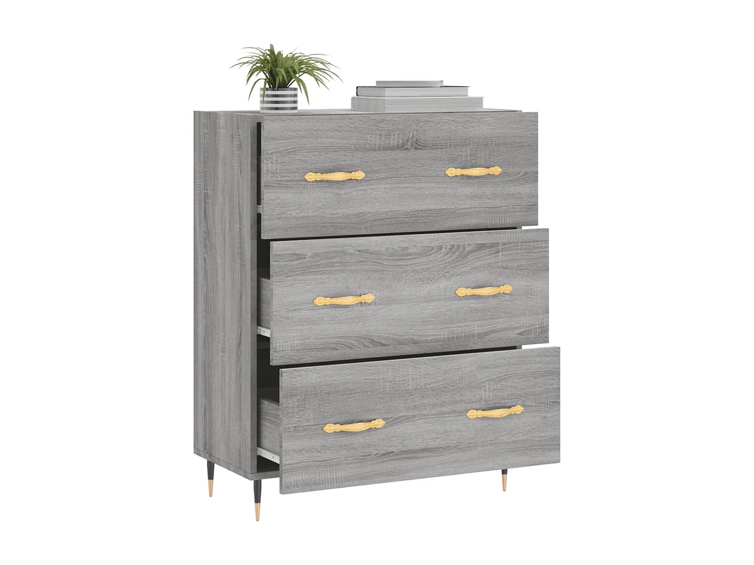 Buffet sonoma gris 69,5x34x90 cm bois d'ingénierie