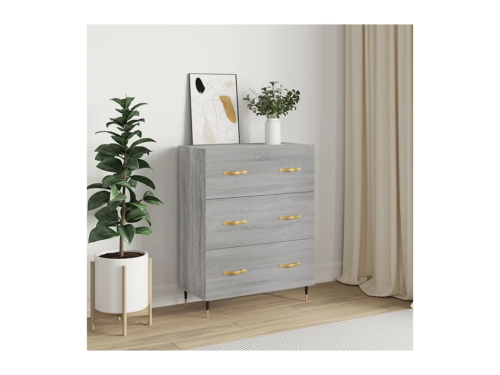 Buffet sonoma gris 69,5x34x90 cm bois d'ingénierie